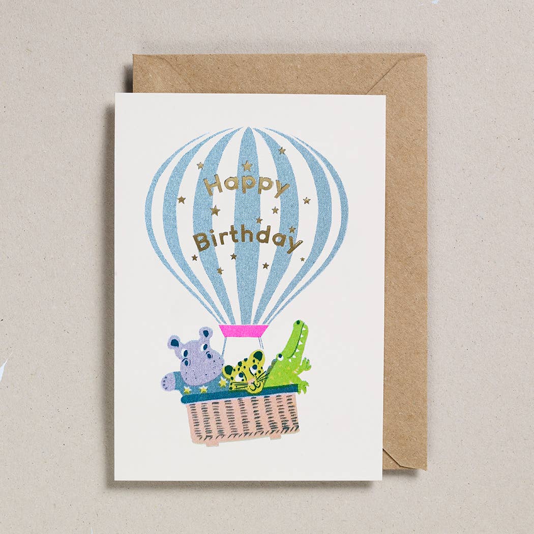 Confetti Pets Card - Hot Air Balloon