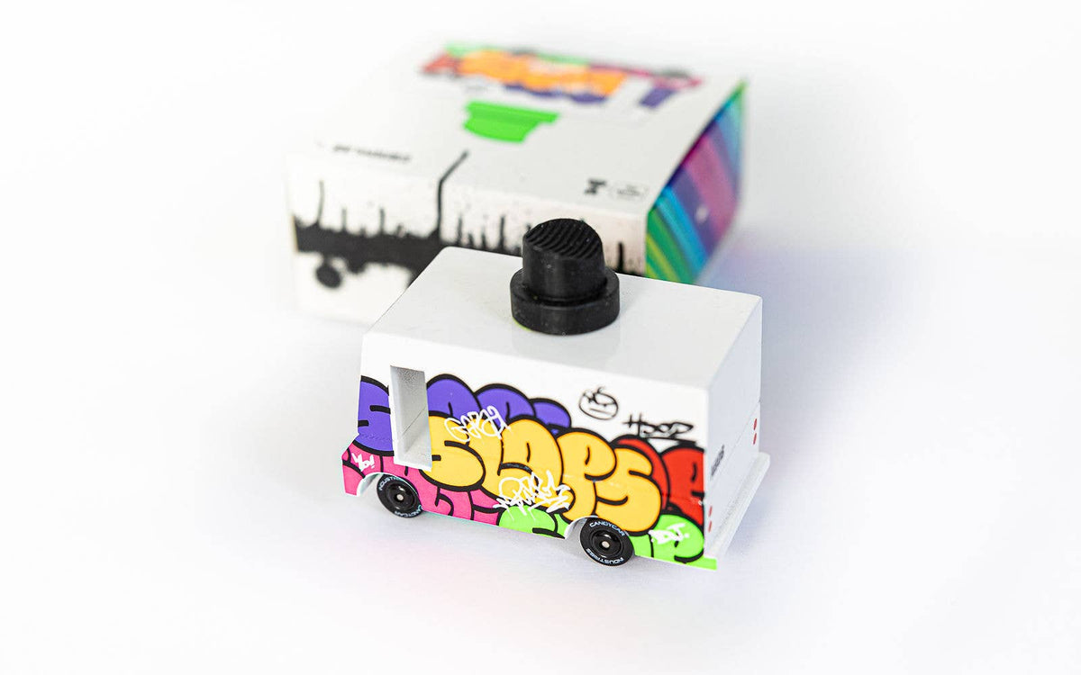 Candyvan - Graffiti Redux - Wooden Diecast Toy Car Candylab