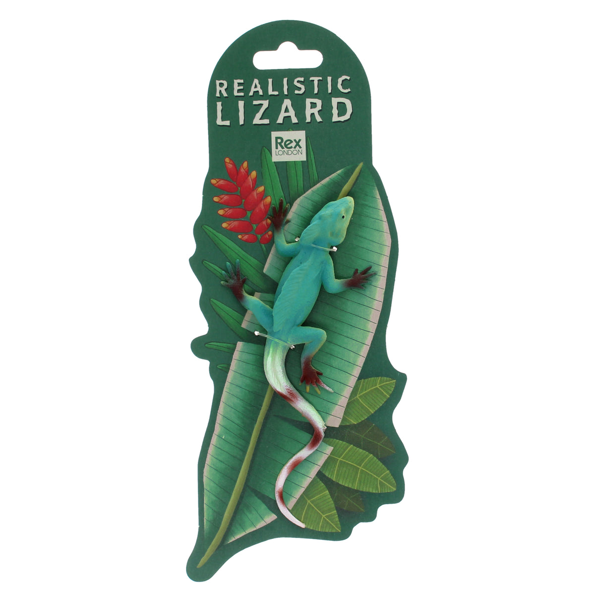 Realistic Double Crown Lizard Toy