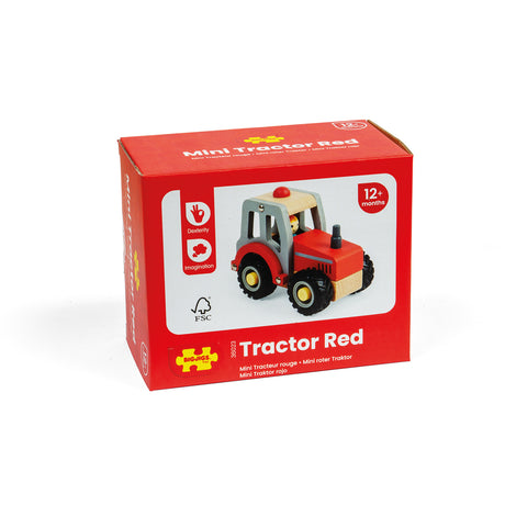 Mini Wooden Vehicle - Red Tractor