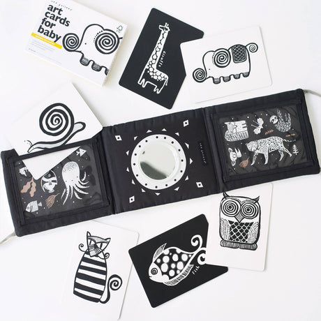 Baby Tummy Time Gallery Gift Set with Contrast Flash Cards