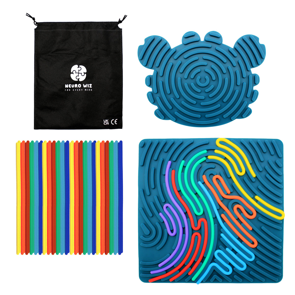 Sensory Silicone Activity Board Square & Crab