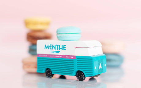 Candyvan - Blue Macaron Van - Wooden Diecast Toy Car