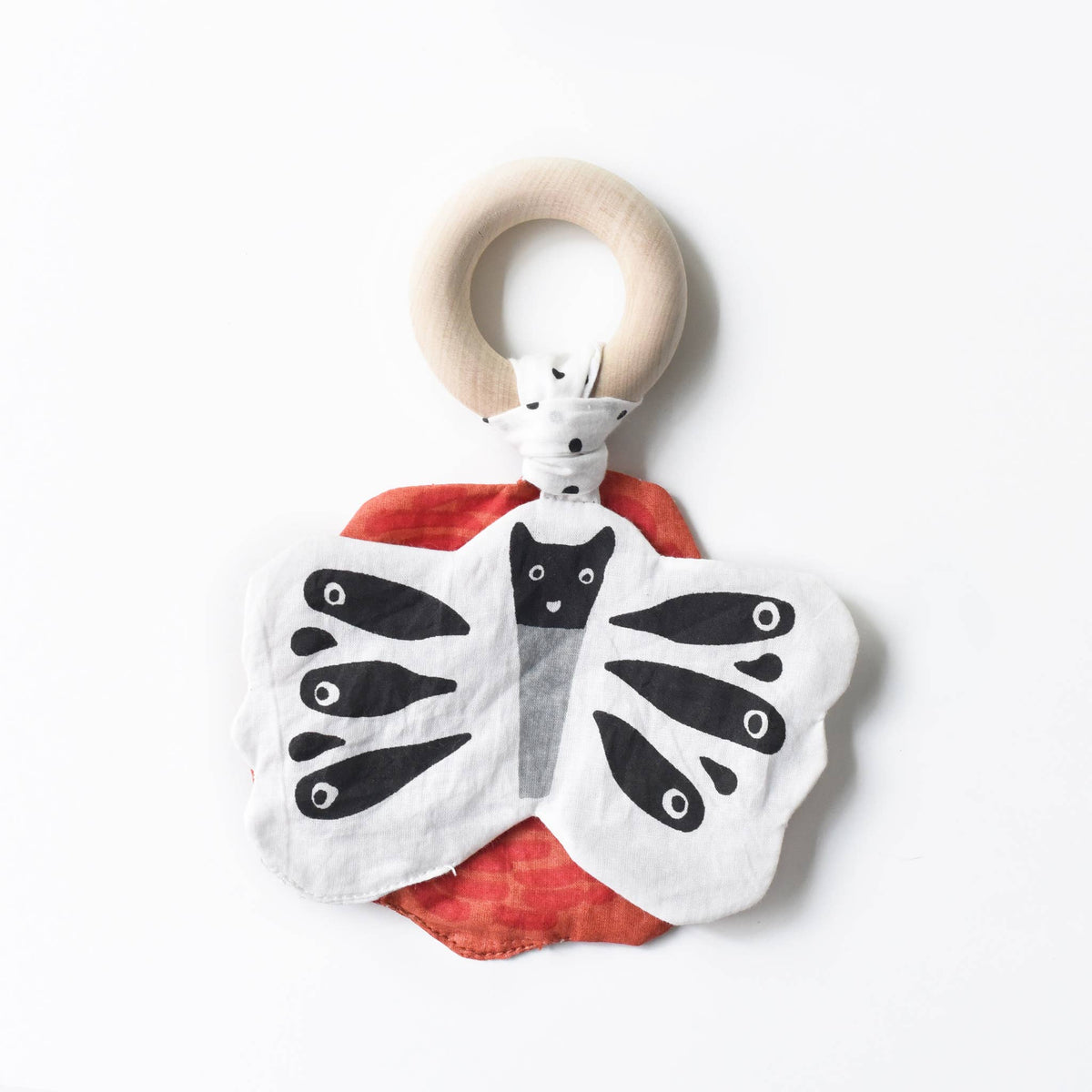 Butterfly Crinkle Ring Teether for Baby