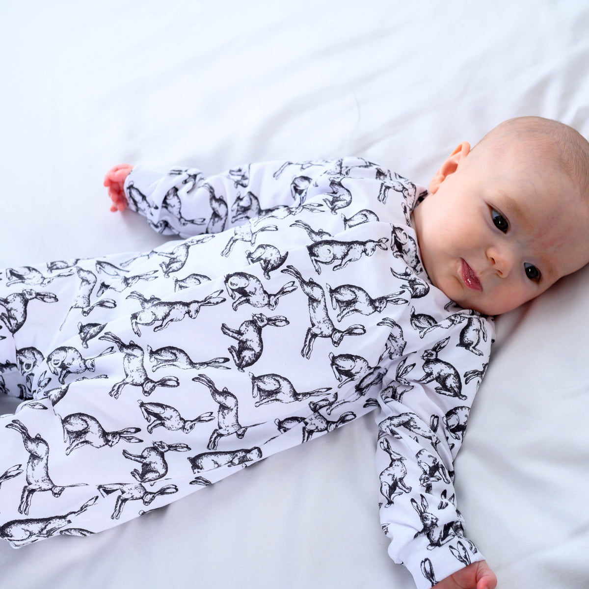 Baby Cotton Onesie – Easter Rabbit Print