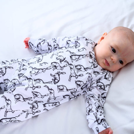 Baby Cotton Onesie – Easter Rabbit Print