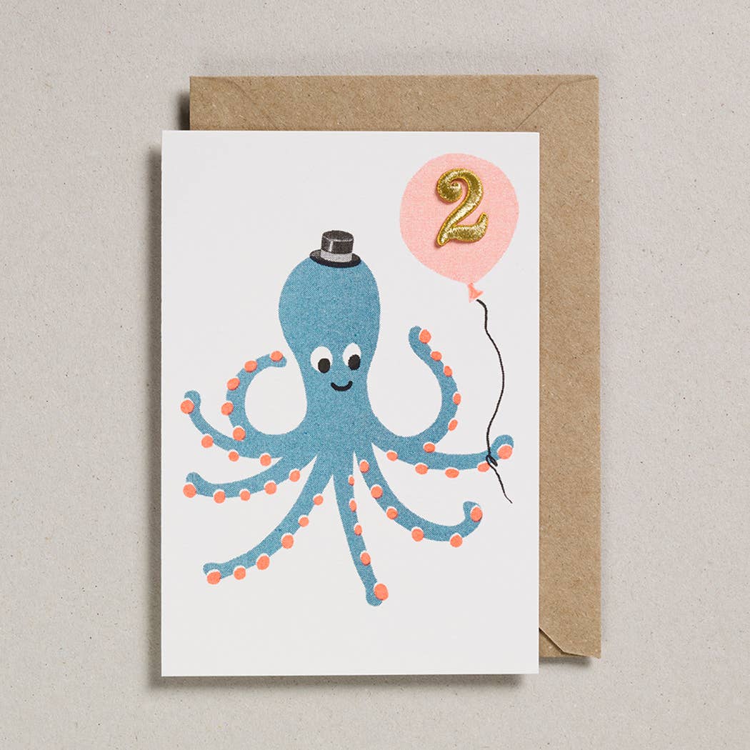Confetti Pets Card Age 2 - Octopus