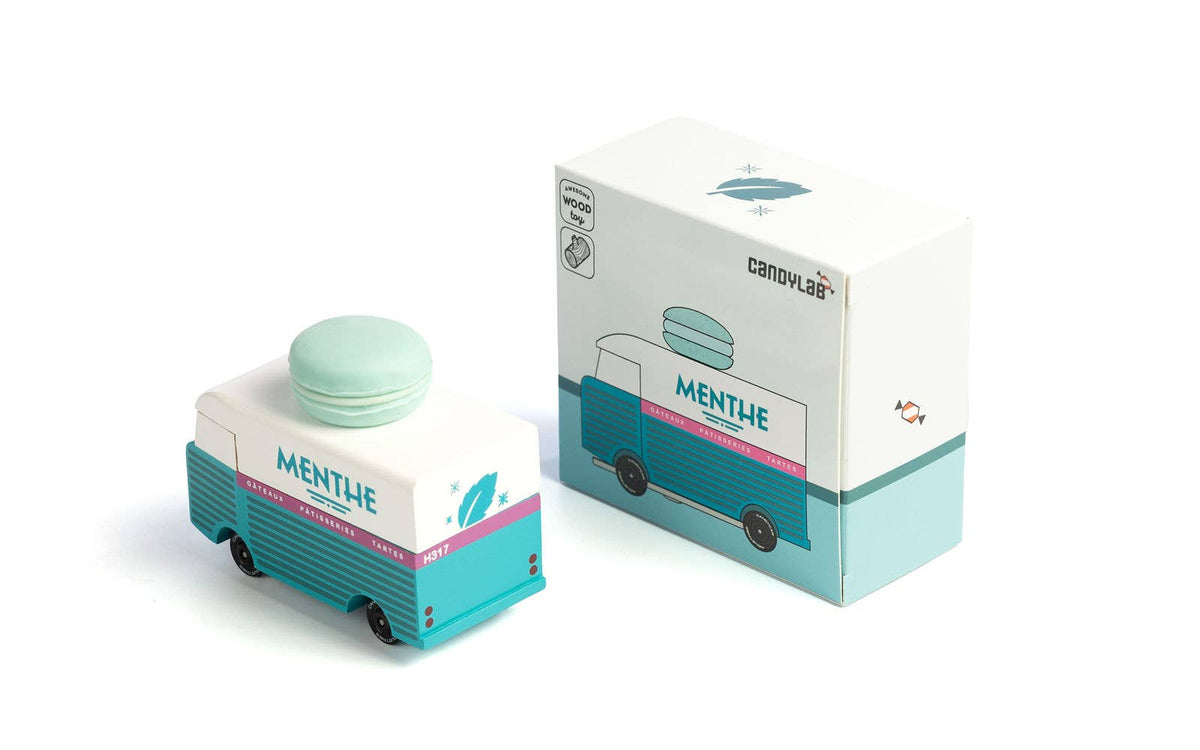 Candyvan - Blue Macaron Van - Wooden Diecast Toy Car