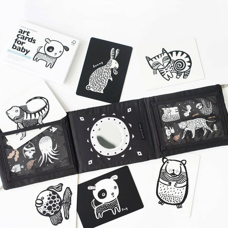 Baby Tummy Time Gallery Gift Set with Contrast Flash Cards