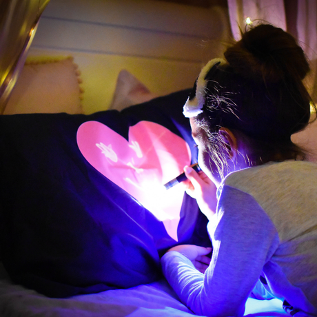 Glow Sketch Bedtime Pillowcase - Love Heart
