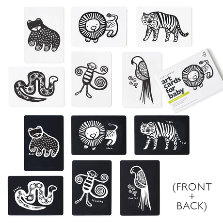 Art Cards for Baby - Jungle Animals - Infant Flash Cards