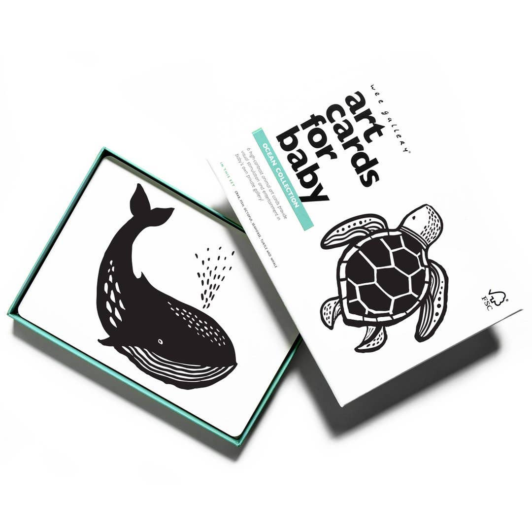 Art Cards for Baby - Ocean Animals - Infant Flash Cards