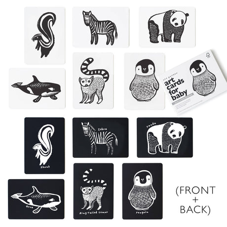 Art Cards for Baby - Black and White Animals - Flash Cards