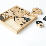 Woodland Village - Wooden Fantasy House Blocks Set