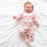 Baby Cotton Onesie – Flamingo Print
