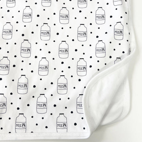 Baby Cotton Onesie – Milk Bottle Print