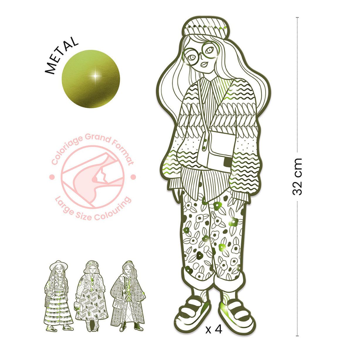 Djeco Large Colouring Bowie & Friends