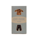 Maileg Petite Couture outfit for Dad Mouse with polka-dot shirt and striped trousers – shop in the UK