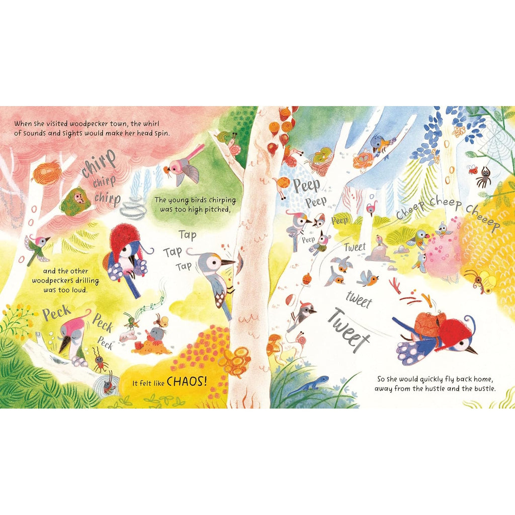 Picopaco hardcover children's book, showing a colorful, whimsical bird character in a playful nature setting—an imaginative story for young readers celebrating uniqueness and self-expression.