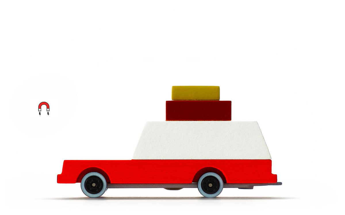 Candycar - Luggage Wagon - Wooden Diecast Toy Car Candylab