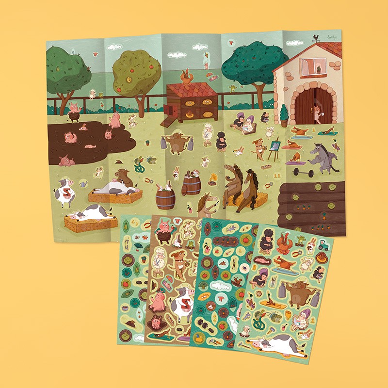 Londji Farmtastic World Poster and Stickers