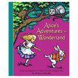Book cover of "Alice's Adventures in Wonderland" by Robert Sabuda. Alice chases the White Rabbit beneath a tree, with the Cheshire Cat watching from above.