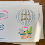 Confetti Pets Card - Hot Air Balloon