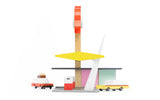 Rocket Station - Wooden Toy Car Candylab