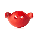 Bilibo open-ended toy for creative play, featuring a durable shell design with two holes on a white background.