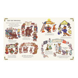 An illustrated inside page introducing the woodland townsfolk characters from the book.