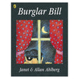 Book cover of Burglar Bill by Janet and Allan Ahlberg, showing a masked character looking through a window at night.