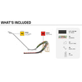 Candylab Roadworks Banks Turn Add-On Kit contents with 8ft track, barriers, valley tabs, bone links, and pylons diagram.