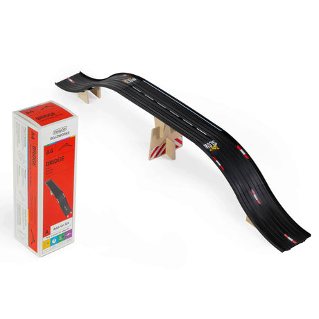 Candylab Roadworks black rubber bridge add-on kit with wooden supports and original product packaging box.