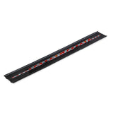 Candylab Roadworks straight track expansion 3-pack with black road, white dashed lines, and red safety barriers.