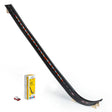 Candylab Roadworks Super Speed track with a red wooden toy car and its yellow and white product packaging box.