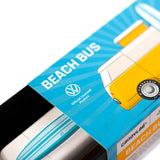 Candylab Beach Bus VW official licensed product packaging sleeve showing the toy camper and surfboard inside.