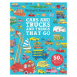 Book cover for "Cars and Trucks and Things That Go" by Richard Scarry, 50th Anniversary Edition with colorful vehicles.