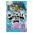 Book cover for Chicken Hill: Frozen Squirrel Rescue Mission by Beccy Blake, with icy animals.