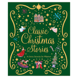 Book cover of Classic Christmas Stories, selected by Ian Whybrow, featuring festive illustrations on a green background.