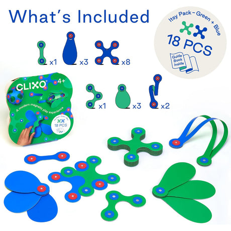 Clixo Itsy Pack - Green/Blue