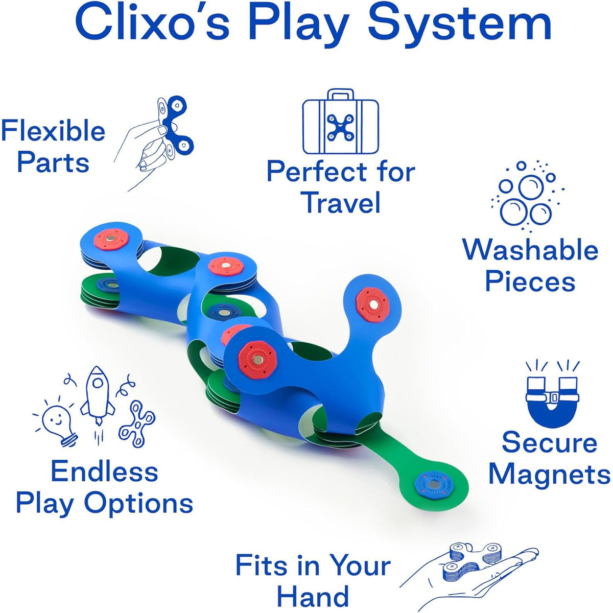 Clixo Itsy Pack - Green/Blue