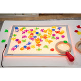 A large, slim LED panel with adjustable color settings, ideal for sensory play, light exploration, and enhancing visual learning activities.