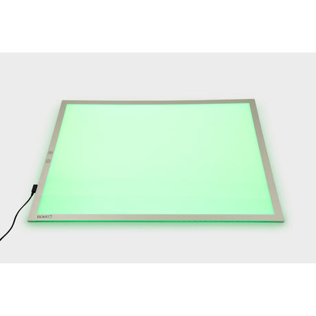 A large, slim LED panel with adjustable color settings, ideal for sensory play, light exploration, and enhancing visual learning activities.