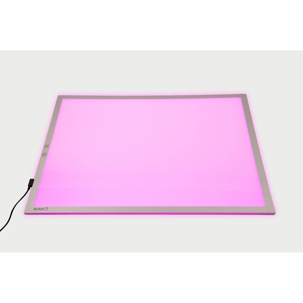 A large, slim LED panel with adjustable color settings, ideal for sensory play, light exploration, and enhancing visual learning activities.