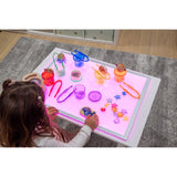 A large, slim LED panel with adjustable color settings, ideal for sensory play, light exploration, and enhancing visual learning activities.