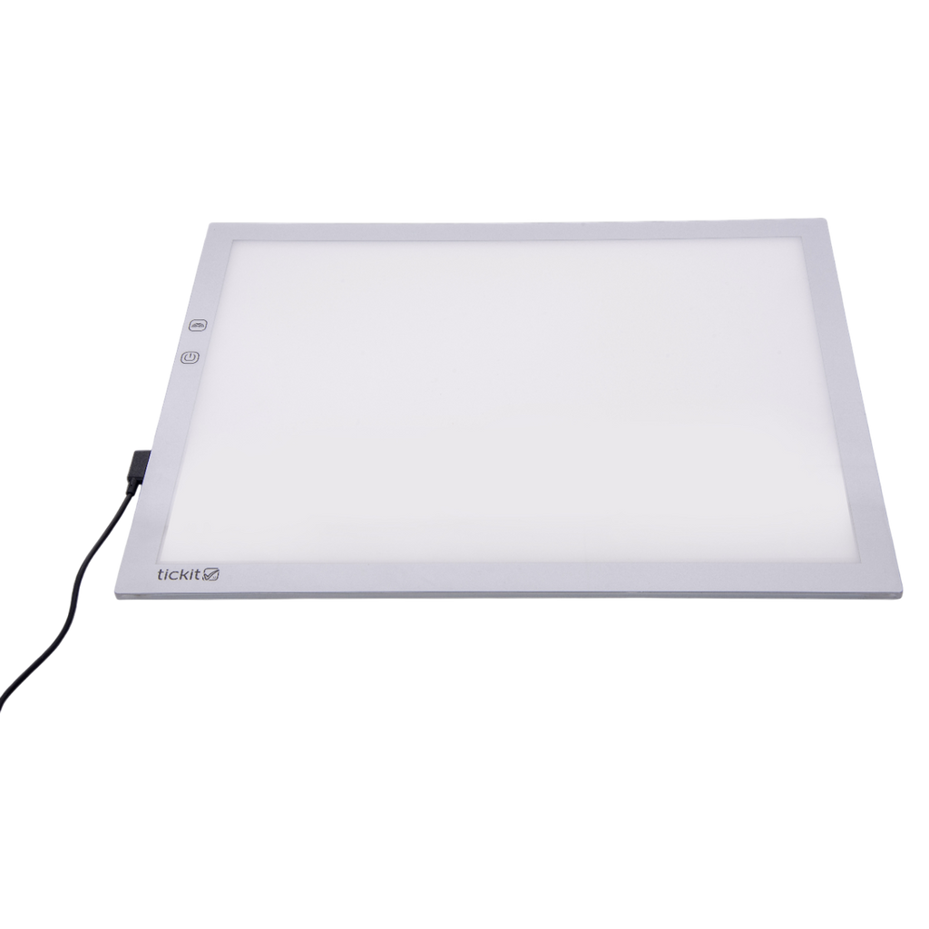 A medium-sized LED panel with adjustable color-changing lights, perfect for sensory exploration, color mixing, and visual learning activities.