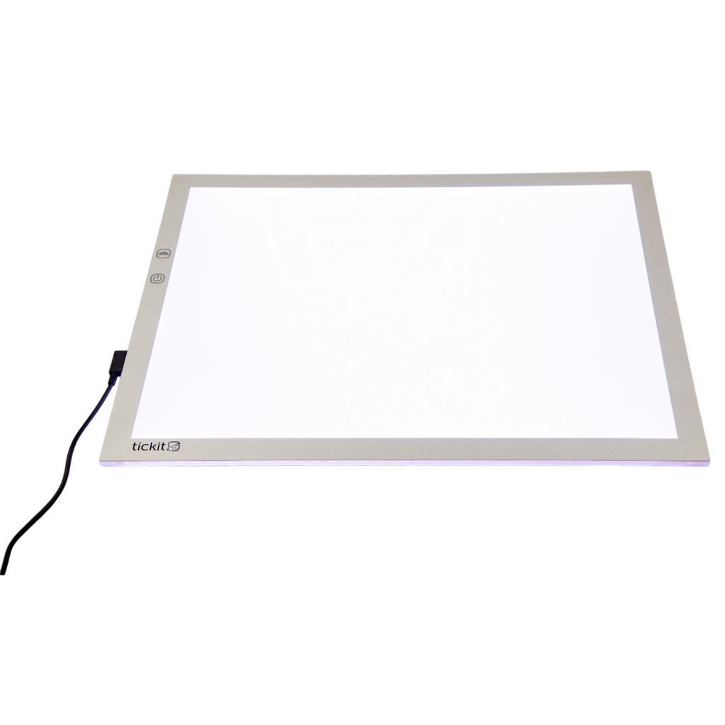 A medium-sized LED panel with adjustable color-changing lights, perfect for sensory exploration, color mixing, and visual learning activities.