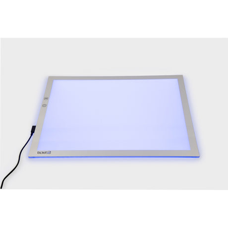 A medium-sized LED panel with adjustable color-changing lights, perfect for sensory exploration, color mixing, and visual learning activities.