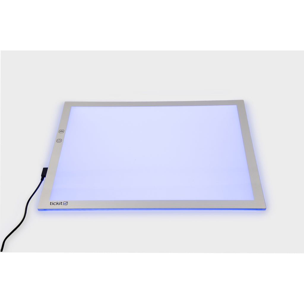 A medium-sized LED panel with adjustable color-changing lights, perfect for sensory exploration, color mixing, and visual learning activities.