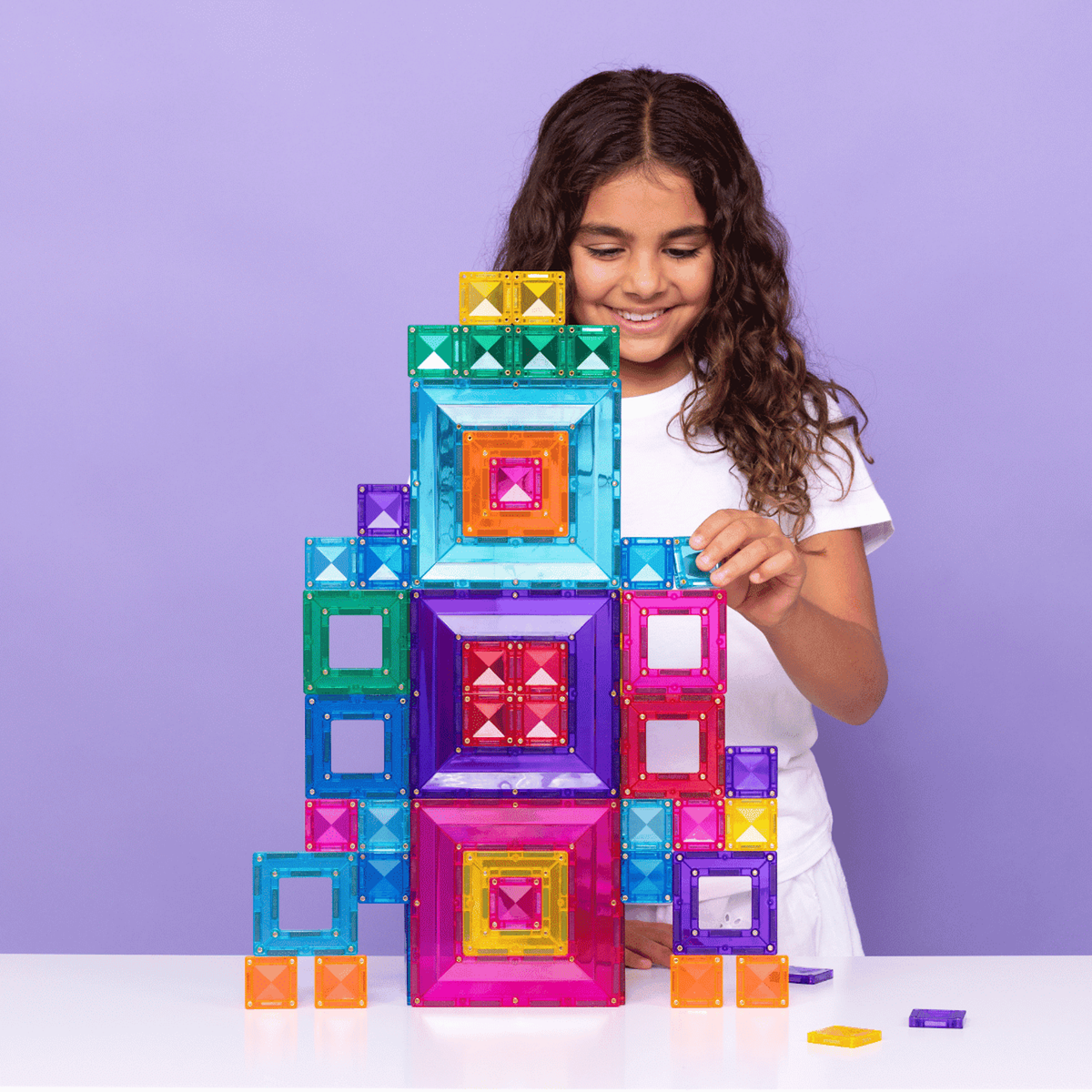 CONNETIX Magnetic Tiles BRIGHT Portal Pack 48 pcs.